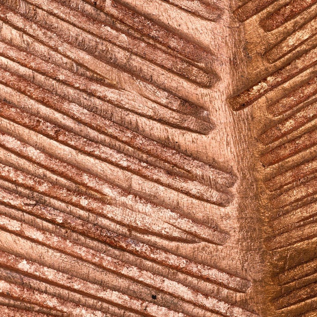 CARVED COPPER LEAF FLOOR SCULPTURES