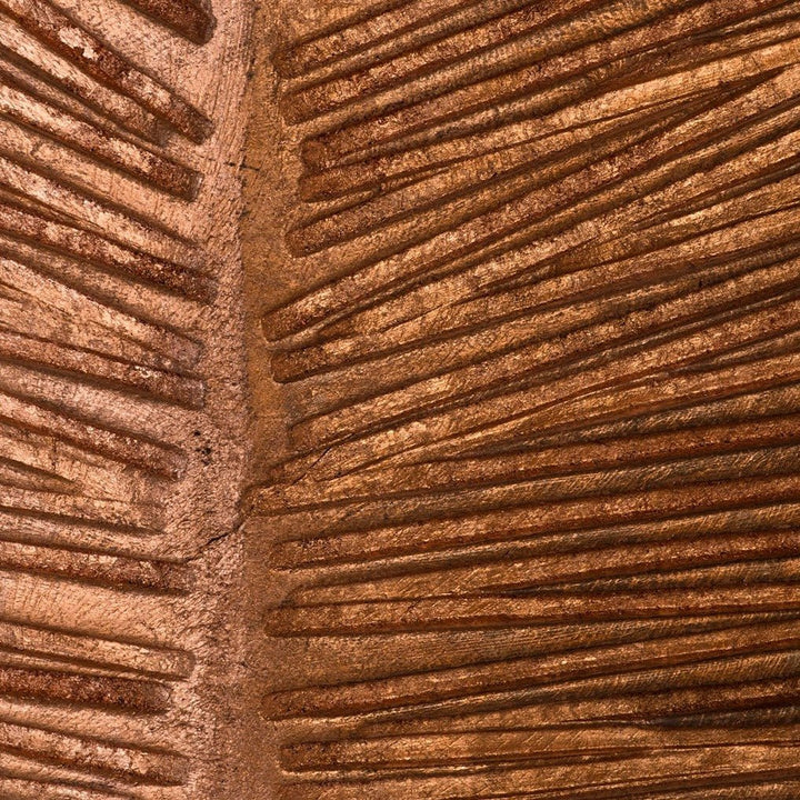 CARVED COPPER LEAF FLOOR SCULPTURES