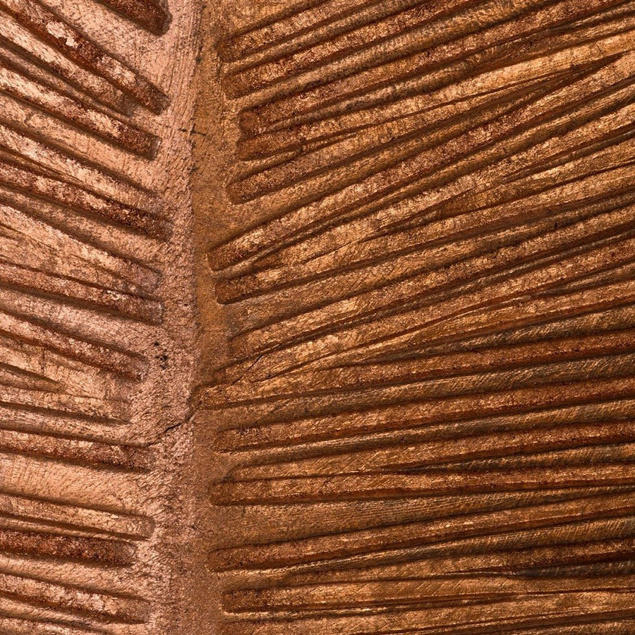 CARVED COPPER LEAF FLOOR SCULPTURES