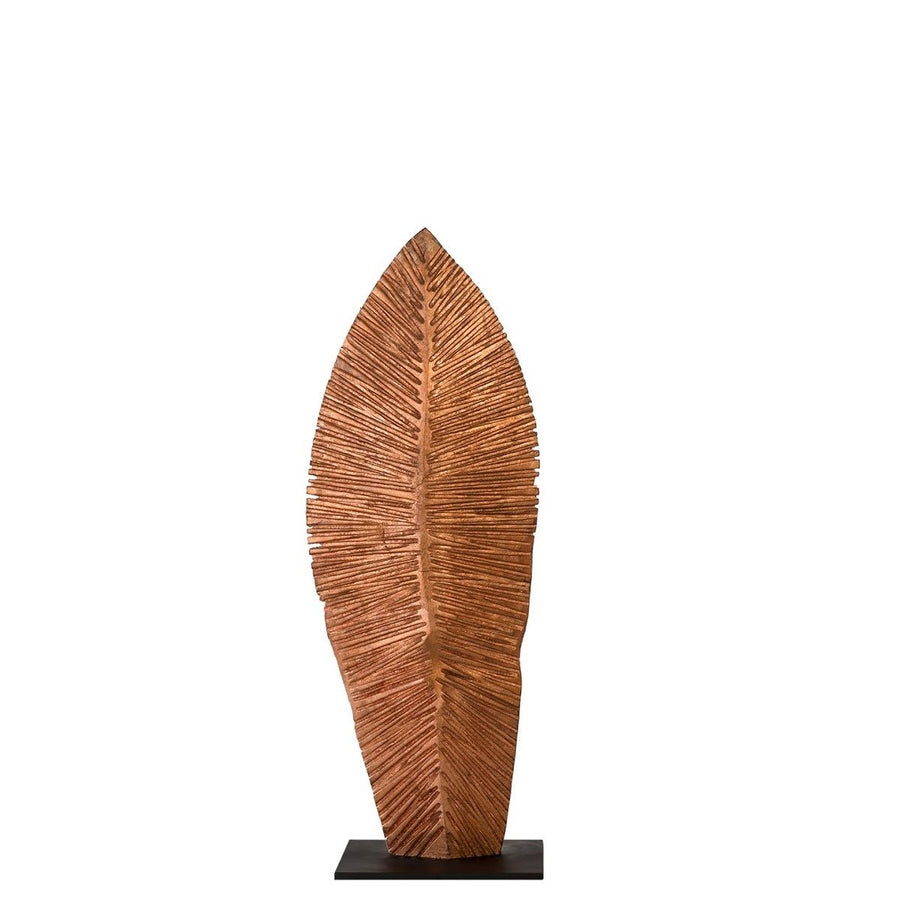 CARVED COPPER LEAF FLOOR SCULPTURES