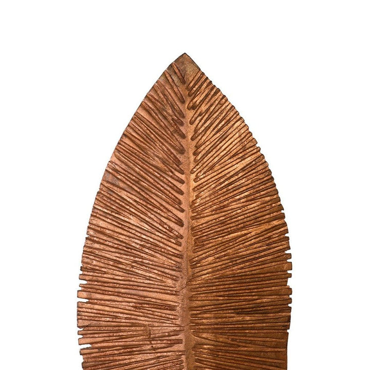 CARVED COPPER LEAF FLOOR SCULPTURES