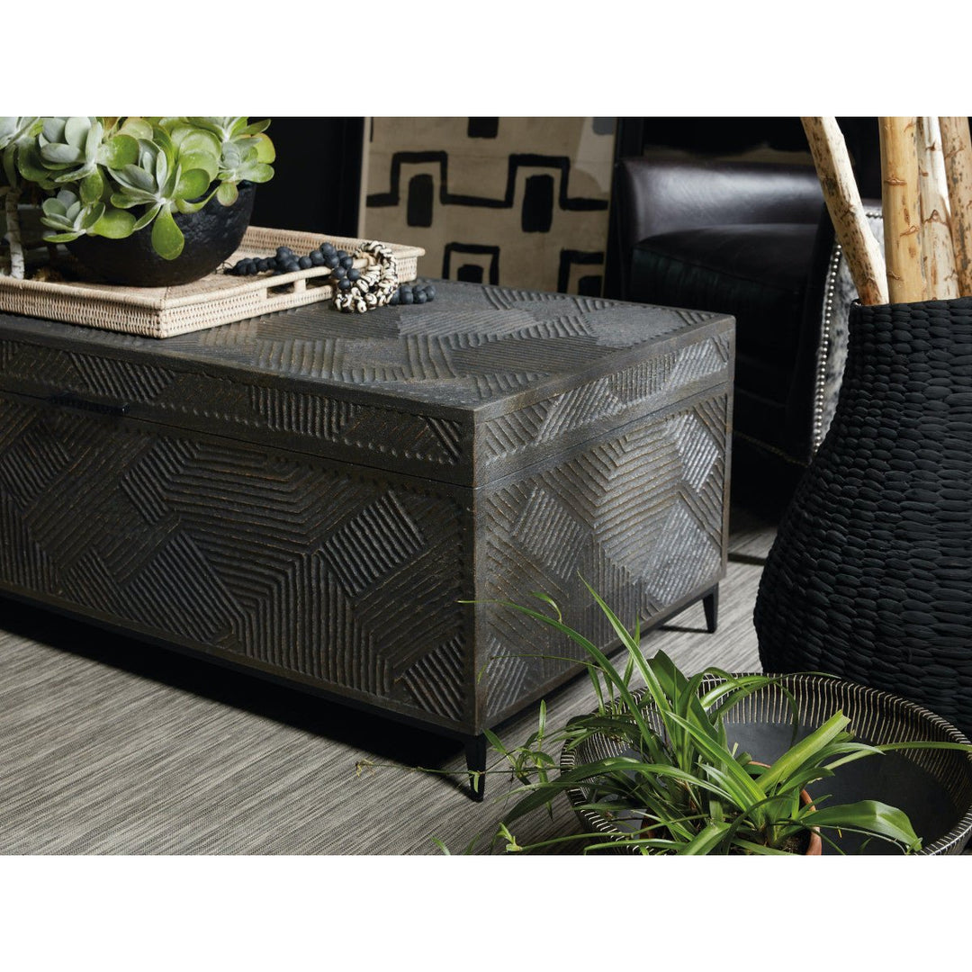 CARVED WOOD TRUNK COFFEE TABLE