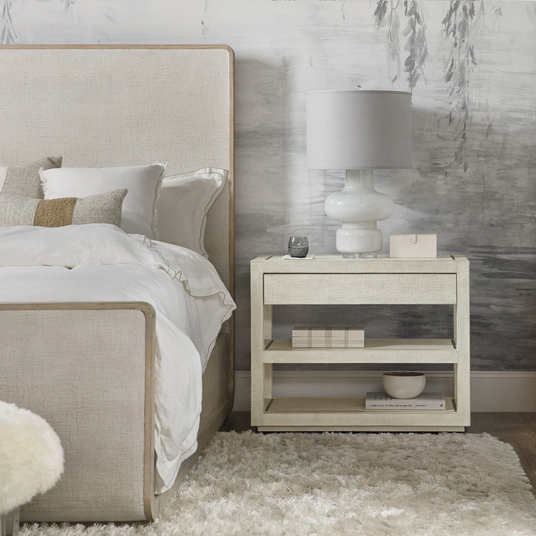 CASCADE BURLAP TEXTURED NIGHTSTAND