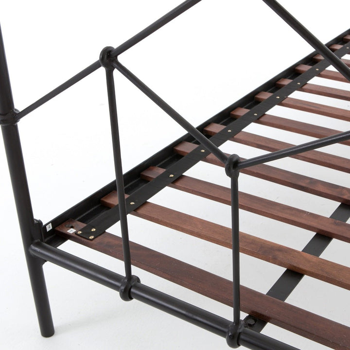 CASEY VINTAGE BLACK METAL BED