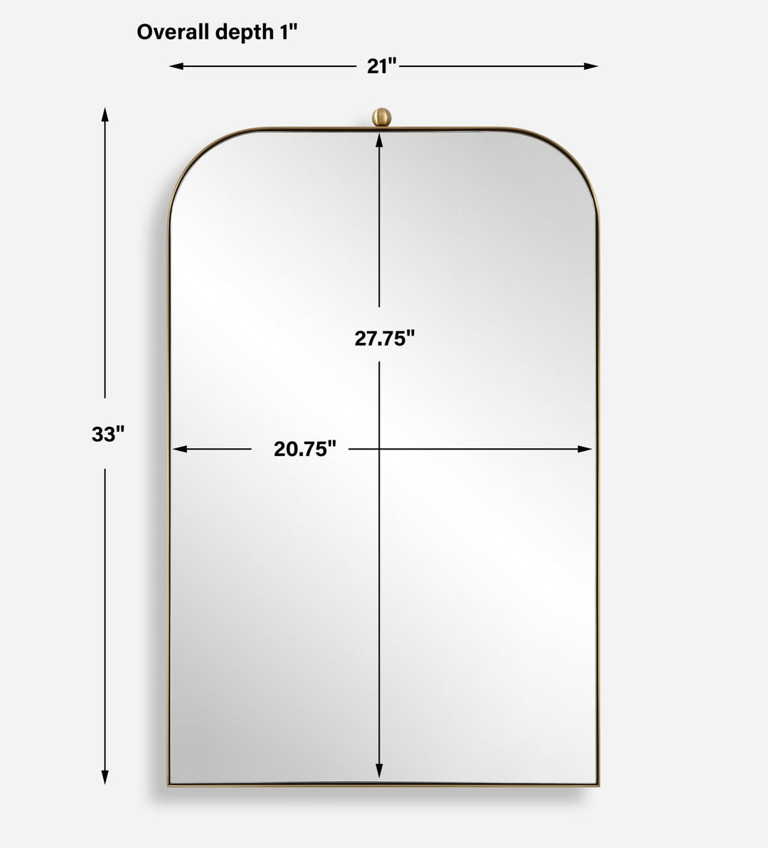 CASSIDY BRASS ARCH MIRROR