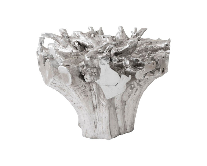 CAST ROOT DINING TABLE: SILVER