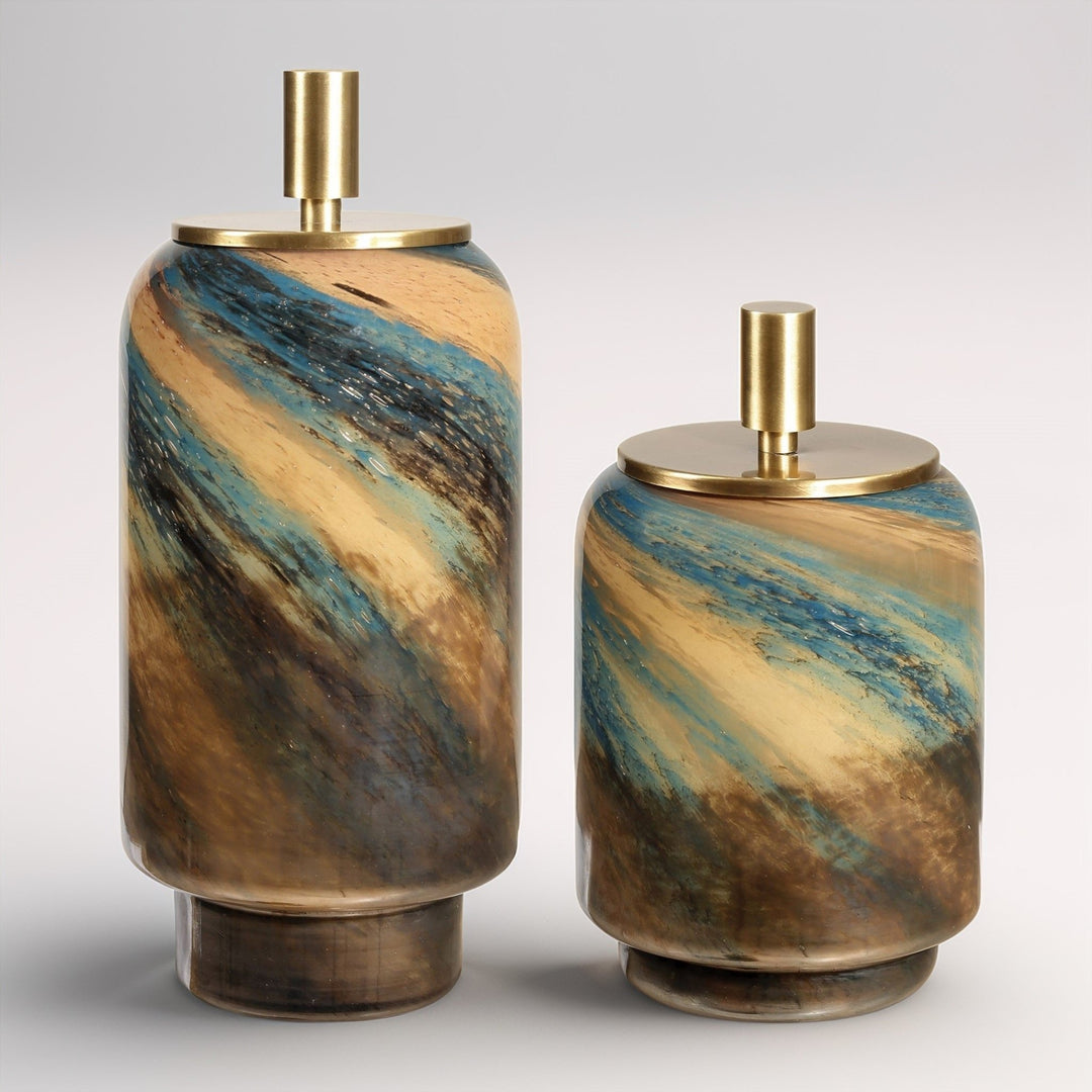 CELESTIAL TIDE GLASS CONTAINER SET