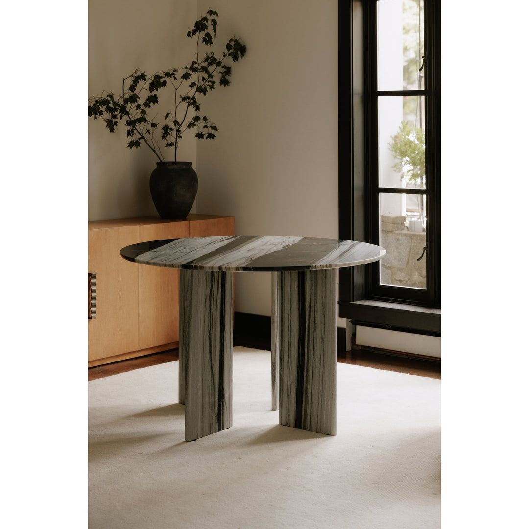 CELIA 48IN ROUND MARBLE DINING TABLE