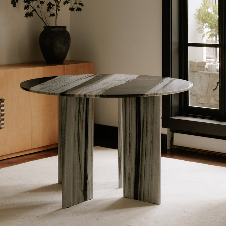 CELIA 48IN ROUND MARBLE DINING TABLE