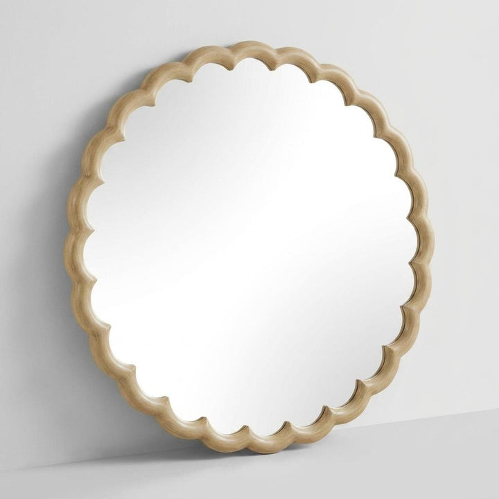 CERRITO SCALLOPED ROUND MIRROR