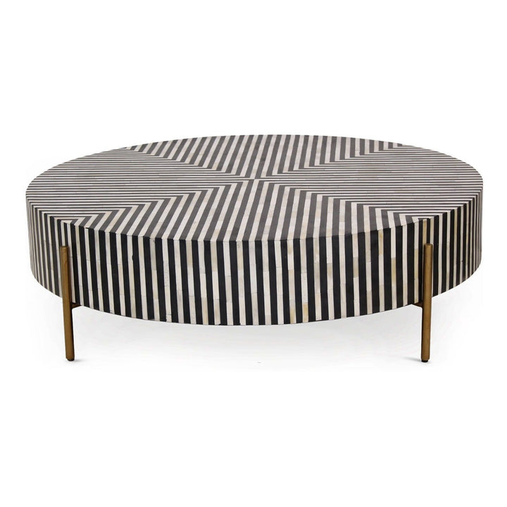 CHAMEAU OPTICAL INLAY COFFEE TABLE