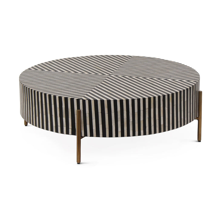 CHAMEAU OPTICAL INLAY COFFEE TABLE