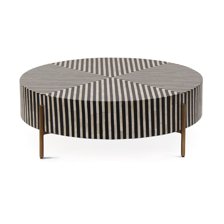 CHAMEAU OPTICAL INLAY COFFEE TABLE