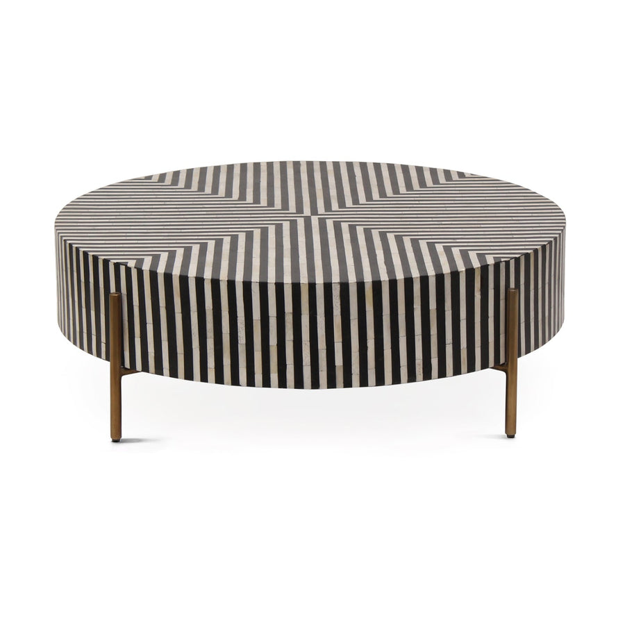 CHAMEAU OPTICAL INLAY COFFEE TABLE