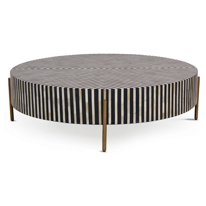 CHAMEAU OPTICAL INLAY COFFEE TABLE