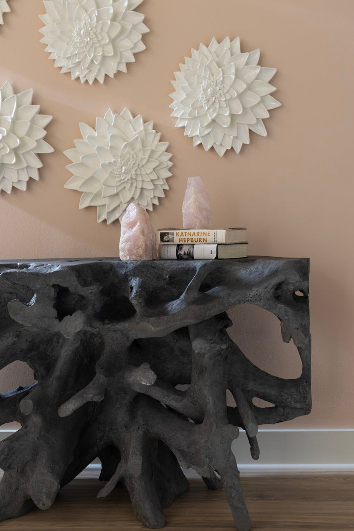 CHARCOAL STONE CAST ROOT CONSOLE