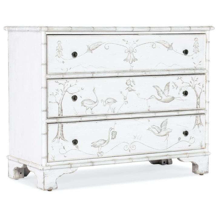 CHARLESTON ACCENT CHEST: WHITE HERON