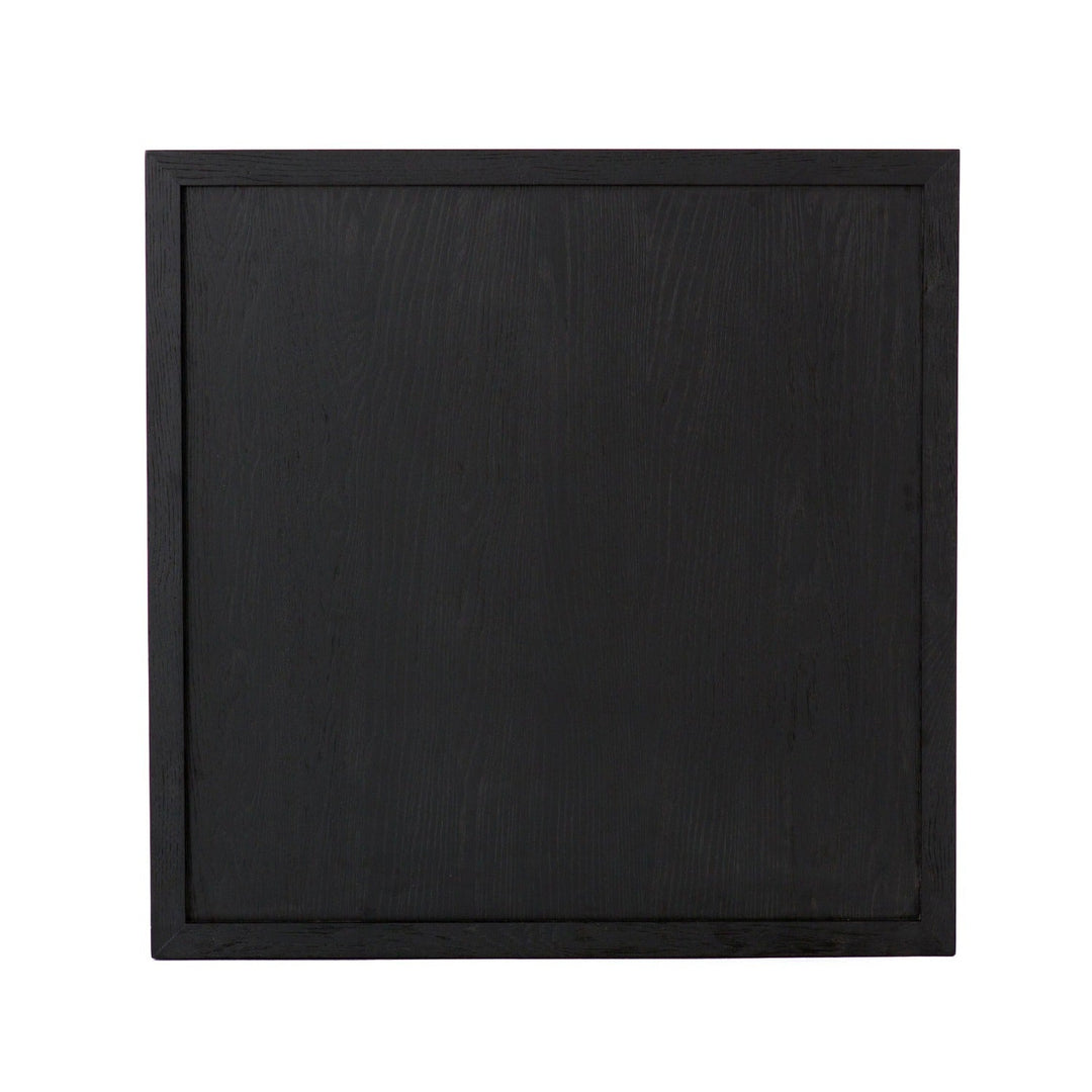 CHARLEY DRIFTED BLACK SQUARE COFFEE TABLE