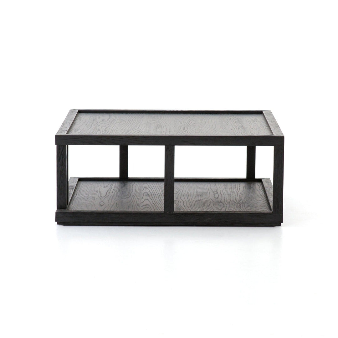 CHARLEY DRIFTED BLACK SQUARE COFFEE TABLE