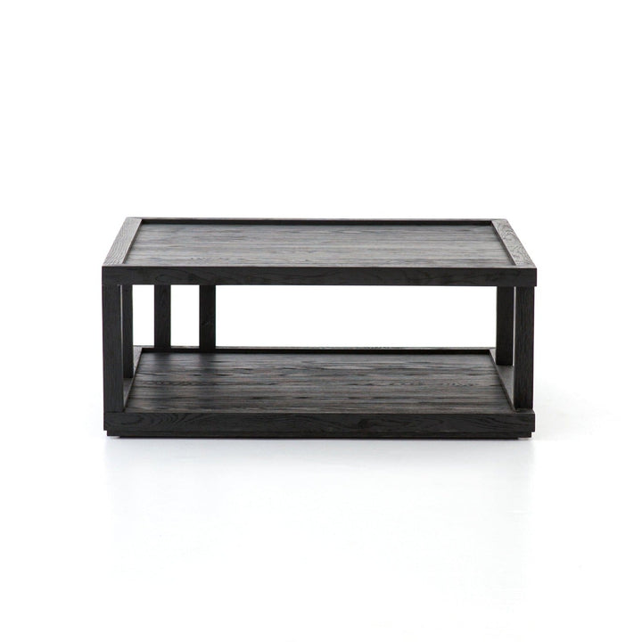 CHARLEY DRIFTED BLACK SQUARE COFFEE TABLE