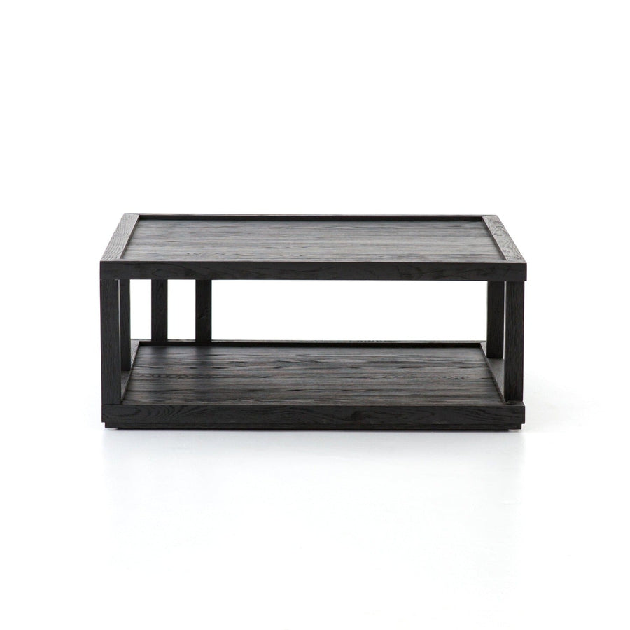 CHARLEY DRIFTED BLACK SQUARE COFFEE TABLE