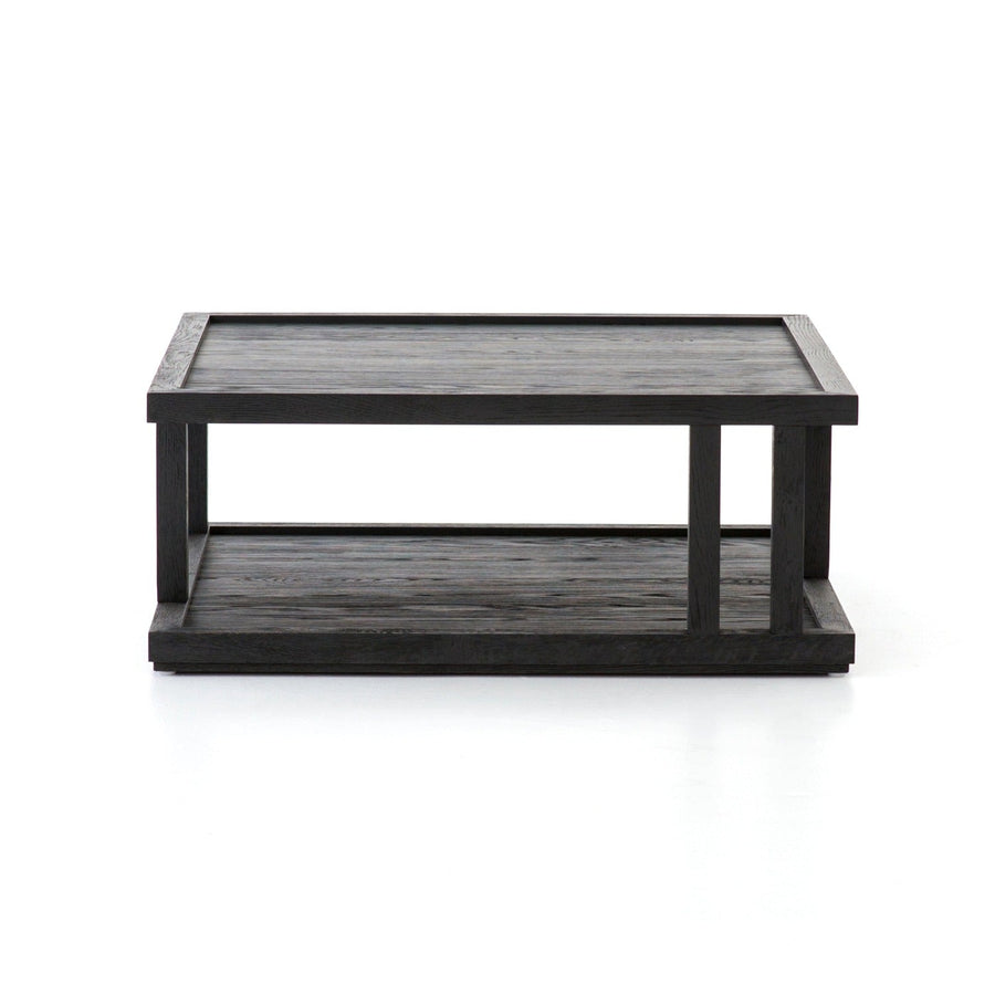 CHARLEY DRIFTED BLACK SQUARE COFFEE TABLE