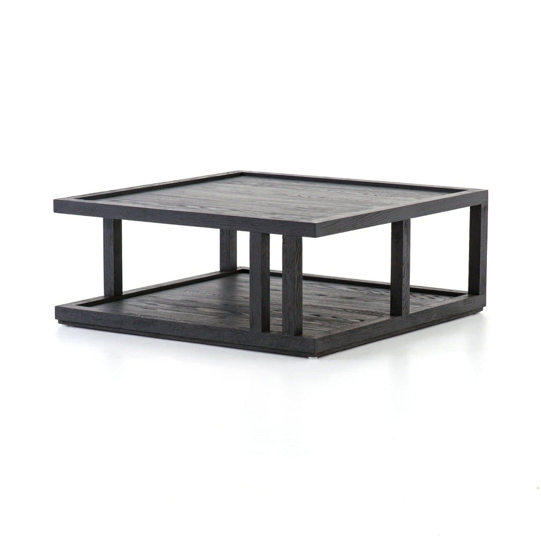 CHARLEY DRIFTED BLACK SQUARE COFFEE TABLE