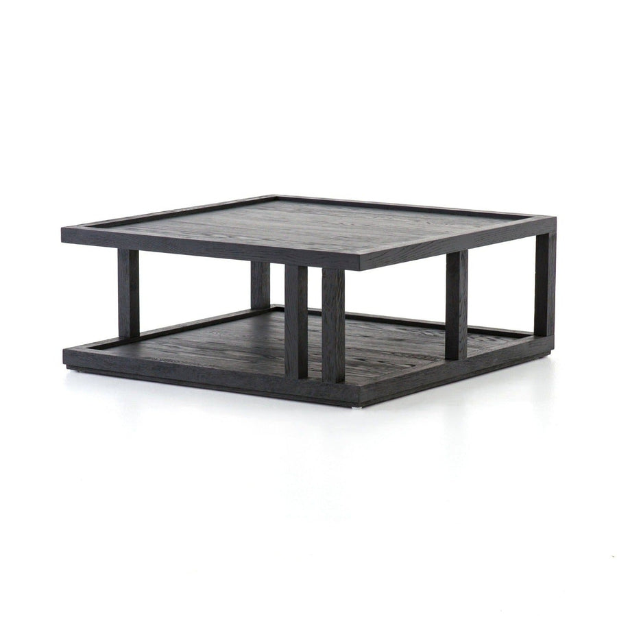 CHARLEY DRIFTED BLACK SQUARE COFFEE TABLE