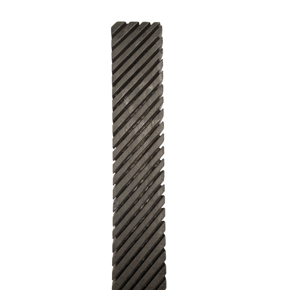 CHARRED BLACK WOOD ABSTRACT FLOOR SCULPTURES