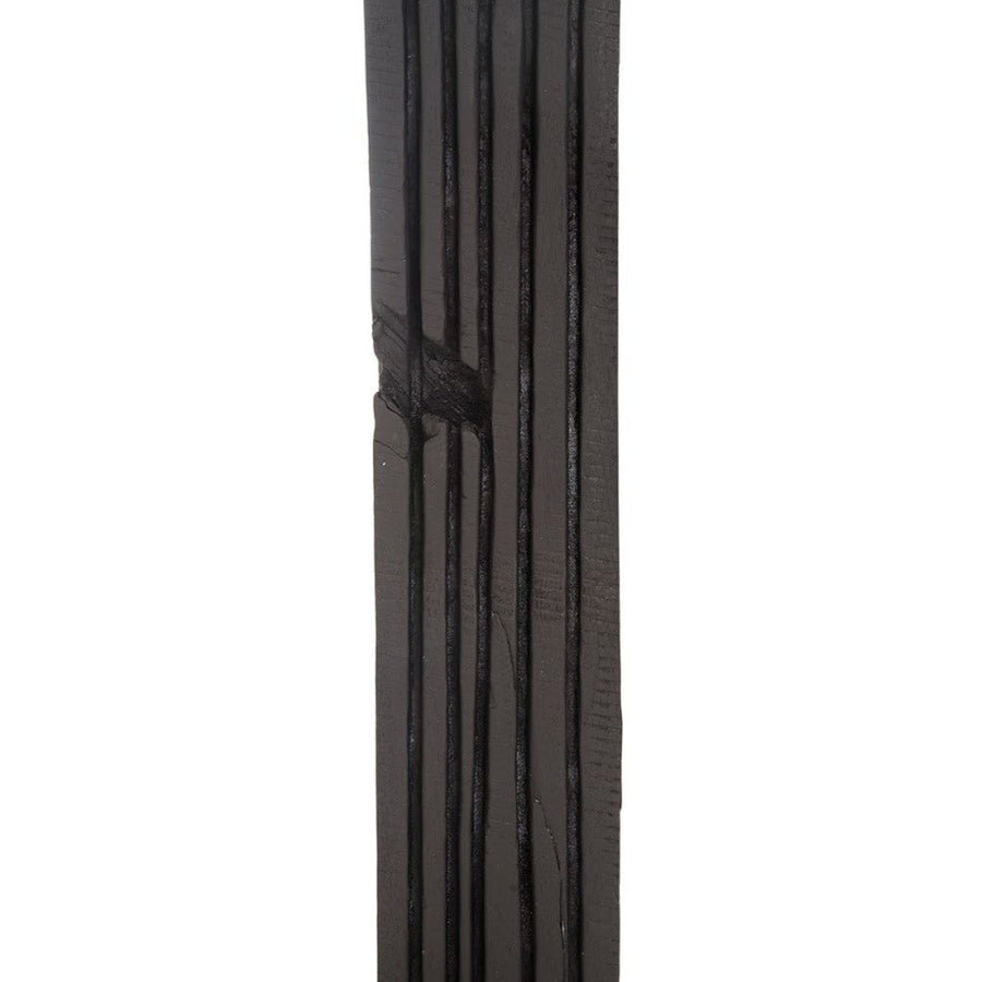 CHARRED BLACK WOOD ABSTRACT FLOOR SCULPTURES