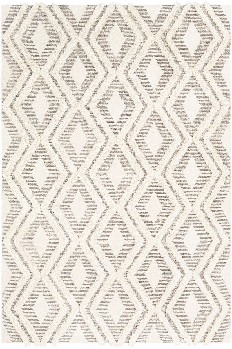 Cream Diamond Pattern Rug CHEROKEE DIAMOND WOOL RUG: STONE + CREAM – ShopDesignTap