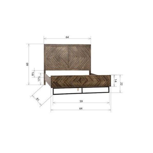 CHEVY ACACIA WOOD PANEL BED