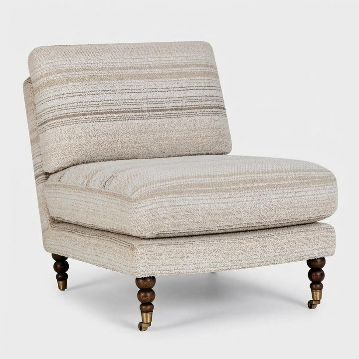 CHILTON BOUCLE STRIPED SLIPPER CHAIR