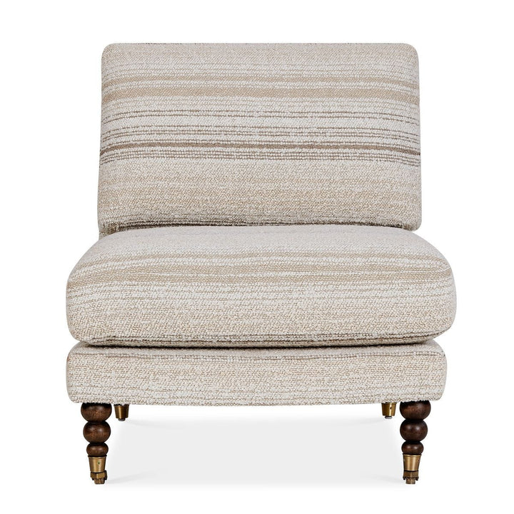 CHILTON BOUCLE STRIPED SLIPPER CHAIR
