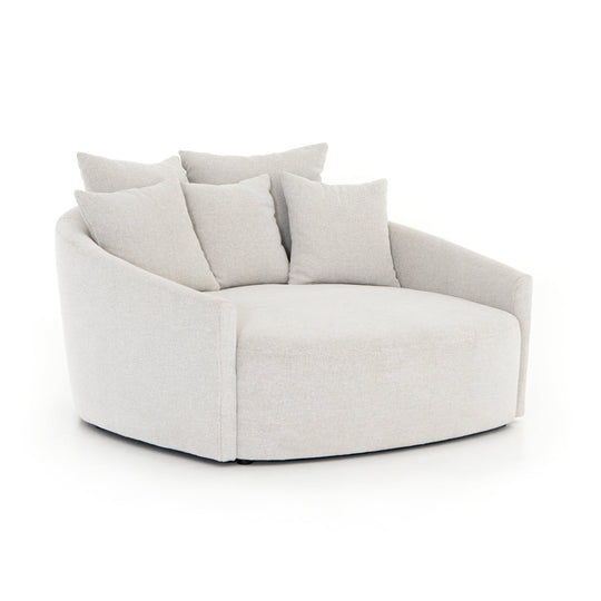 CHLOE ROUND MEDIA LOUNGER: BISQUE