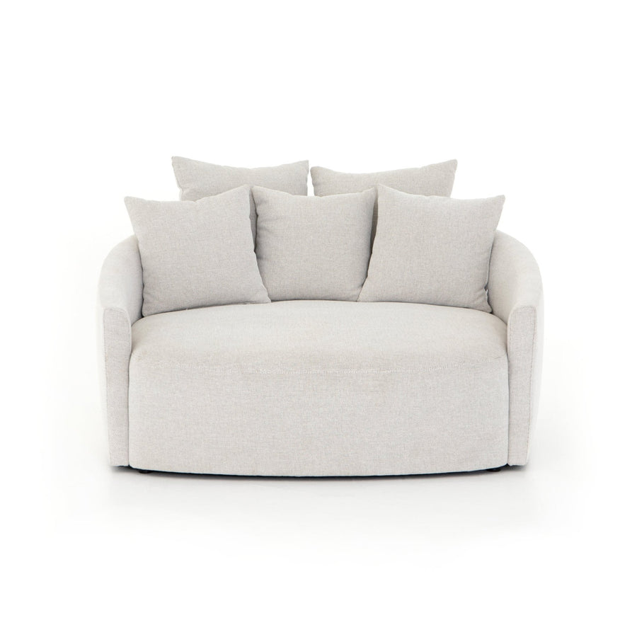 CHLOE ROUND MEDIA LOUNGER: BISQUE