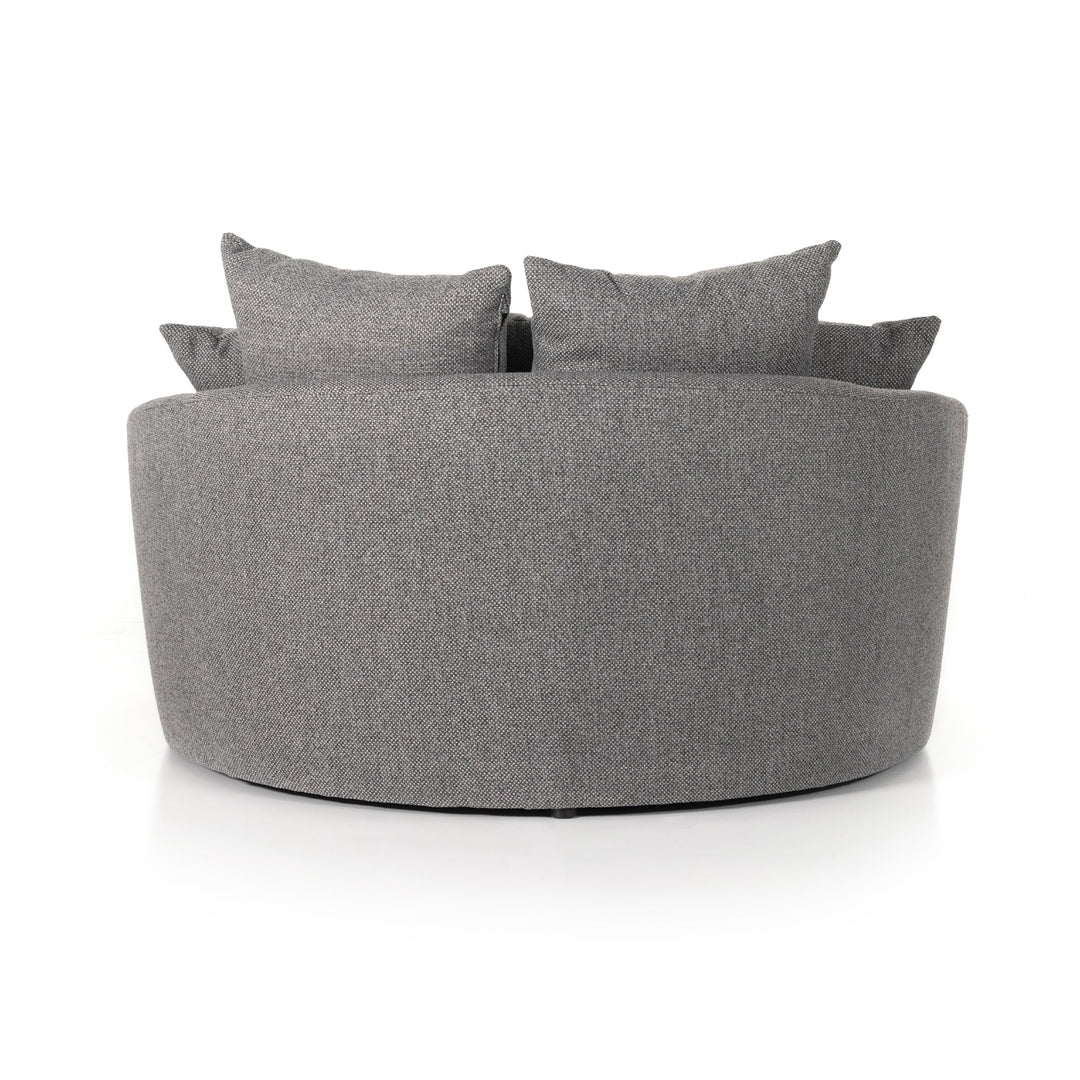 CHLOE ROUND MEDIA LOUNGER: CHARCOAL