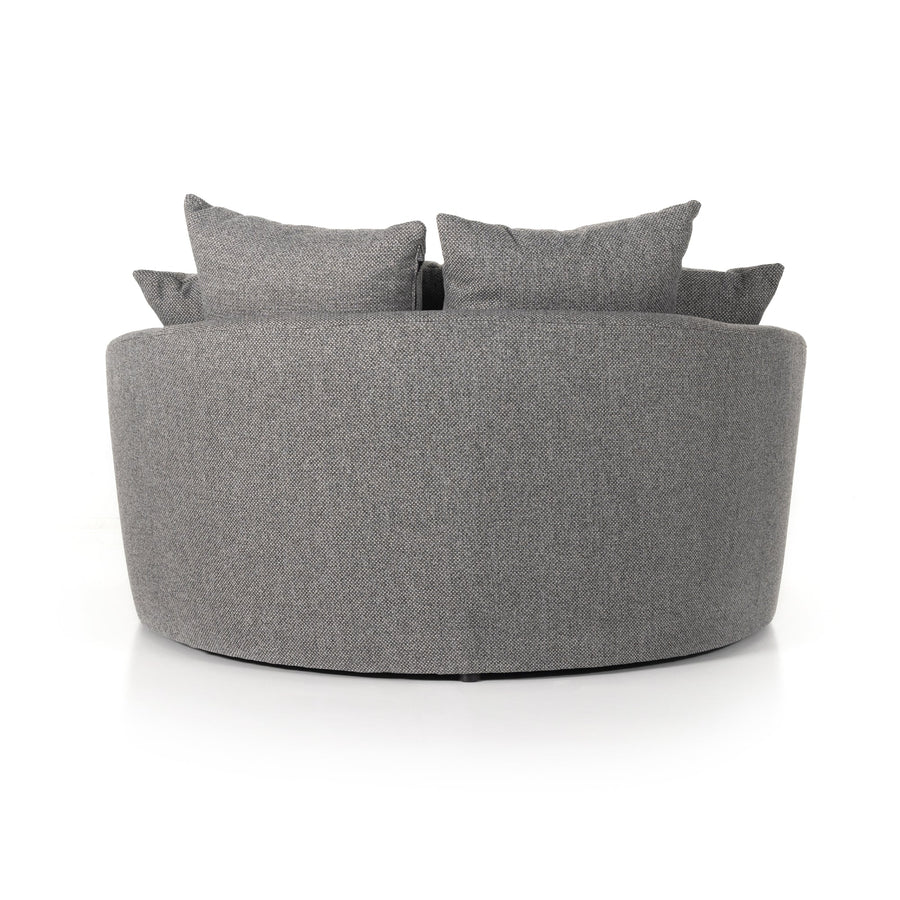 CHLOE ROUND MEDIA LOUNGER: CHARCOAL