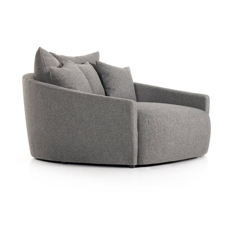 CHLOE ROUND MEDIA LOUNGER: CHARCOAL