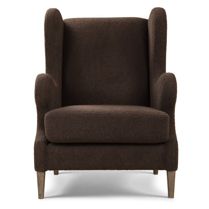 CHOCOLATE TEDDY WINGBACK CHAIR