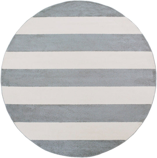 CHUNKY STRIPES RUG: GRAY + WHITE