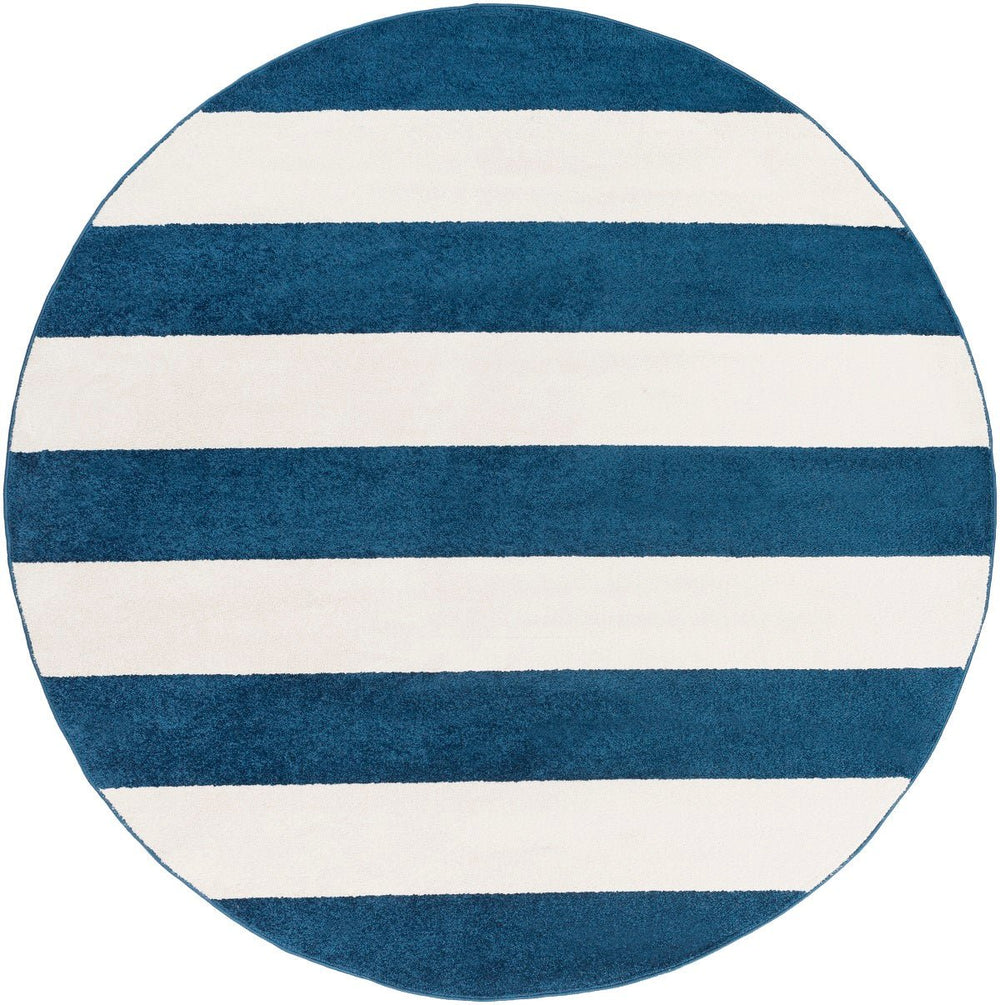 CHUNKY STRIPES RUG: NAVY + WHITE