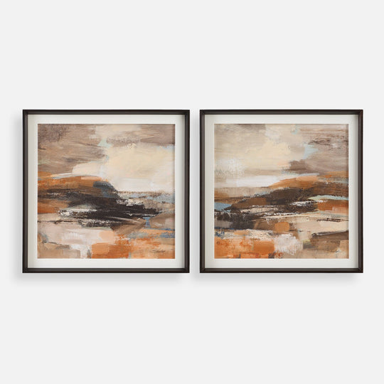 "CINNAMON SHORE" FRAMED PRINTS | SET OF 2