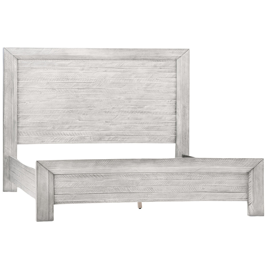 CLANCY RUSTIC GREY WASH PANEL BED