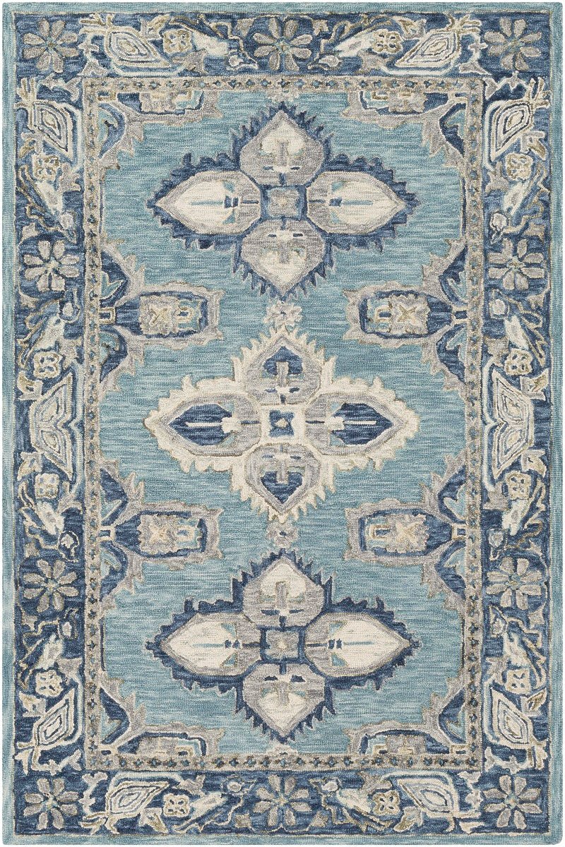 CLARA WOOL RUG: DENIM