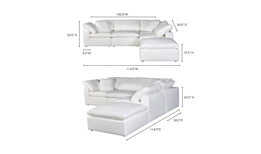 CLAY MODULAR SECTIONAL: CREAM WHITE