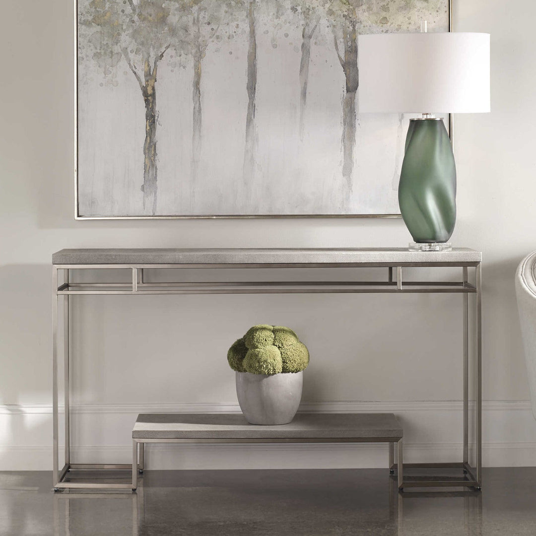 CLEA FAUX SHAGREEN CONSOLE TABLE