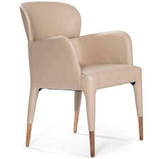 CLIO NUDE LEATHERETTE DINING CHAIR