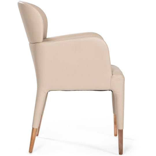 CLIO NUDE LEATHERETTE DINING CHAIR