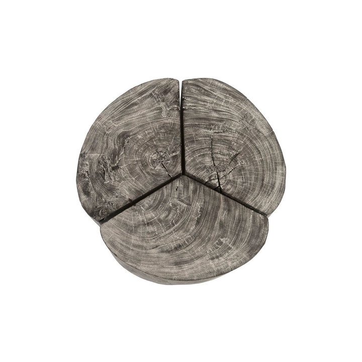 CLOVER ROUND GREY STONE COFFEE TABLE